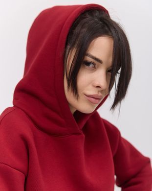Костюм жіночий зимовий вишневого кольору,  модель womanW3-cherry