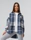 Жіноча рубашка оверсайз синього кольору, модель shirt23_W_blue2