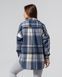 Жіноча рубашка оверсайз синього кольору, модель shirt23_W_blue2