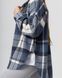 Жіноча рубашка оверсайз синього кольору, модель shirt23_W_blue2