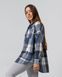 Жіноча рубашка оверсайз синього кольору, модель shirt23_W_blue2