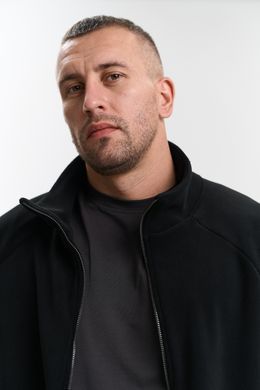 Флісова кофта чоловіча чорного кольору, модель 9w3-black