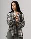Жіноча рубашка оверсайз оливкового кольору, модель shirt23_W_olive2