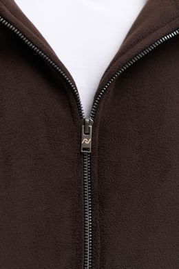 Флісова кофта чоловіча шоколадного кольору, модель 9w3-brown