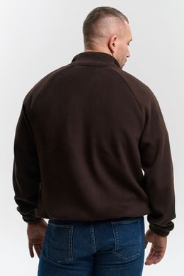 Флісова кофта чоловіча шоколадного кольору, модель 9w3-brown