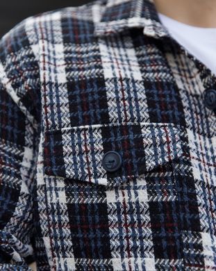 Чоловіча рубашка синього кольору, модель shirt23_M_blue
