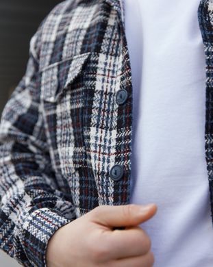 Чоловіча рубашка синього кольору, модель shirt23_M_blue