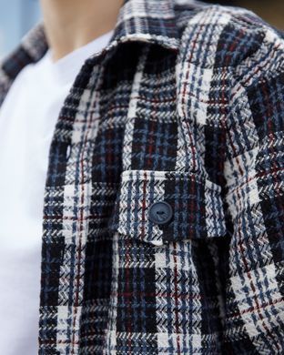 Чоловіча рубашка синього кольору, модель shirt23_M_blue