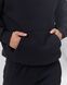 Костюм з худі hood чоловічий зимовий чорного кольору,  модель 344w3-N-black