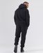 Костюм з худі hood чоловічий зимовий чорного кольору,  модель 344w3-N-black