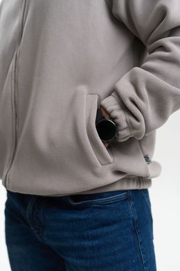 Флісова кофта чоловіча кольору світлий графіт, модель 9w3-lightgrey