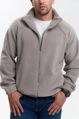 Флісова кофта чоловіча кольору світлий графіт, модель 9w3-lightgrey