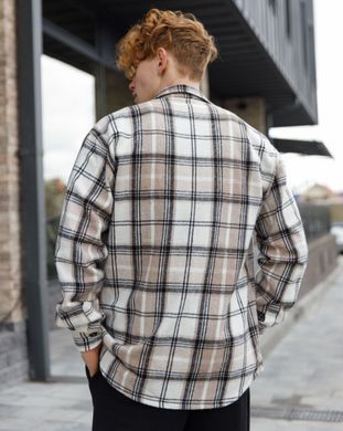 Чоловіча рубашка бежевого кольору, модель shirt23_M_biege2