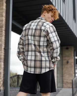 Чоловіча рубашка бежевого кольору, модель shirt23_M_biege2