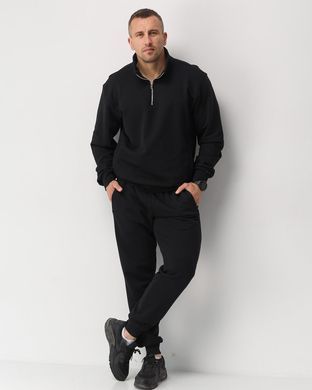 Костюм zip чоловічий без утеплення  чорного кольору,  модель 44т3-black