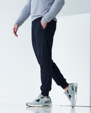 Чоловічі спортивні штани синього кольору модель БАТАЛ 4pants_blue