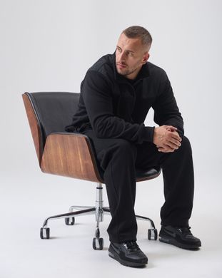 Зимовий чоловічий спортивний костюм чорного кольору, модель 31w3pl-black