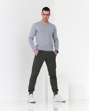 Тонкі чоловічі спортивні штани хакі кольору  модель 61pants_khaki