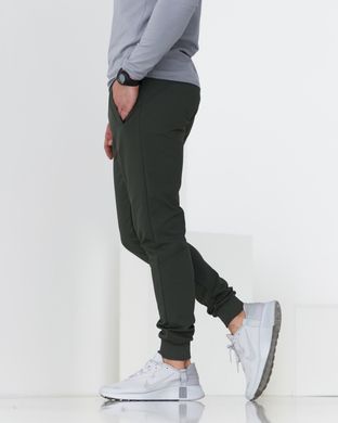 Тонкі чоловічі спортивні штани хакі кольору  модель 61pants_khaki