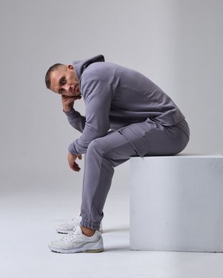 Костюм cargo чоловічий без утеплення  світло-сірого кольору,  модель 38т3-lightgrey
