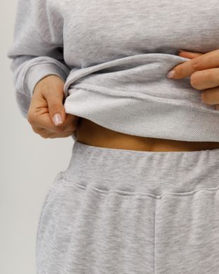 Жіночий спортивний костюм з високою посадкою, модель crop_т3_melange