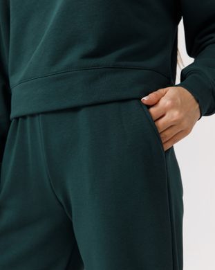 Жіночий спортивний костюм з високою посадкою, модель crop_т3_emerald