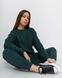 Жіночий спортивний костюм з високою посадкою, модель crop_т3_emerald