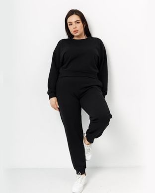 Жіночий спортивний костюм з високою посадкою, модель crop_т3_black