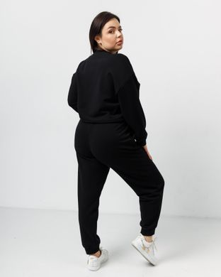 Жіночий спортивний костюм з високою посадкою, модель crop_т3_black