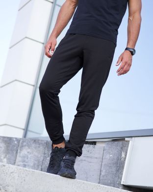 Тонкі чоловічі спортивні штани чорного кольору 61pants_black