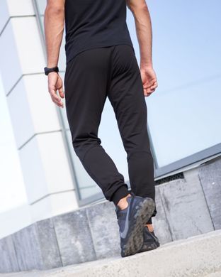 Тонкі чоловічі спортивні штани чорного кольору 61pants_black