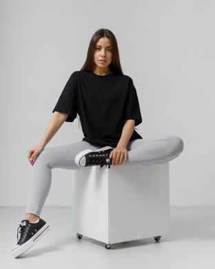 Жіноча футболка оверсайз чорного кольору  модель t-shirt23_W_black