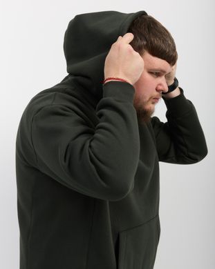 Костюм з худі hood чоловічий зимовий темно-зеленого кольору,  модель 344w3-darkgreen