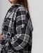 Жіноча рубашка оверсайз синього кольору, модель shirt23_W_blue