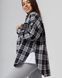 Жіноча рубашка оверсайз синього кольору, модель shirt23_W_blue