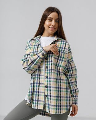 Жіноча рубашка оверсайз жовтого кольору, модель shirt23_W_yellow