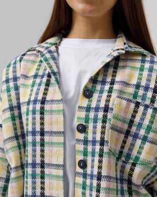 Жіноча рубашка оверсайз жовтого кольору, модель shirt23_W_yellow