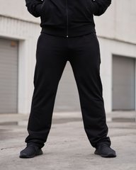 Чоловічі штани чорного кольору НАПІВ-БАТАЛИ, модель 1pants_black