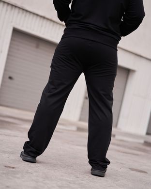 Чоловічі штани чорного кольору НАПІВ-БАТАЛИ, модель 1pants_black