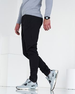 Тонкі чоловічі спортивні штани чорного кольору  модель 6pants_black