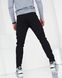 Тонкі чоловічі спортивні штани чорного кольору  модель 6pants_black