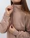 Жіночий спортивний костюм із застібкою бежевого кольору, модель zip_т3_biege