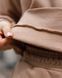 Жіночий спортивний костюм із застібкою бежевого кольору, модель zip_т3_biege