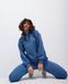 Жіночий спортивний костюм із застібкою синього кольору, модель zip_т3_blue