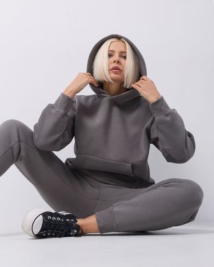 Костюм жіночий зимовий сірого кольору,  модель womanW3-lightgrey